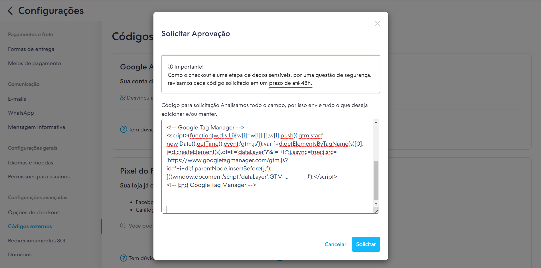 Como Instalar o Google Tag Manager na Nuvemshop 6 image 2