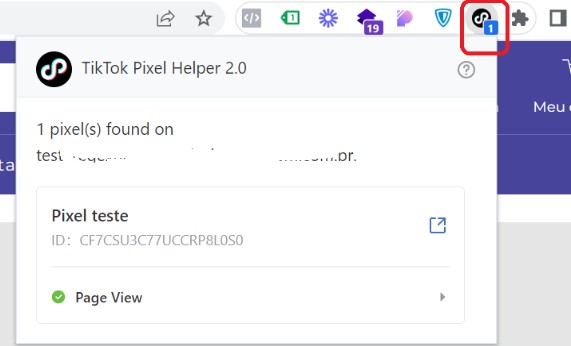 Extensão Chrome - Tik Tok Pixel Helper