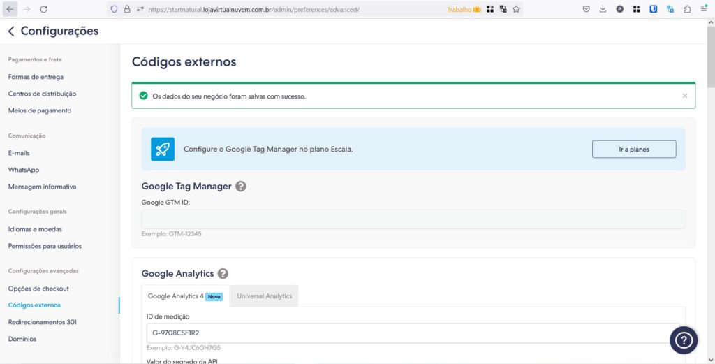 Como Instalar o Google Tag Manager na Nuvemshop 7 tag manager nuvemshop