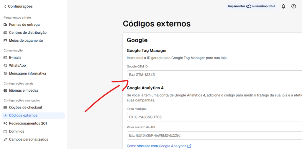 Como Instalar o Google Tag Manager na Nuvemshop 4 image 1