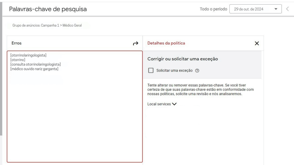 google ads medicos